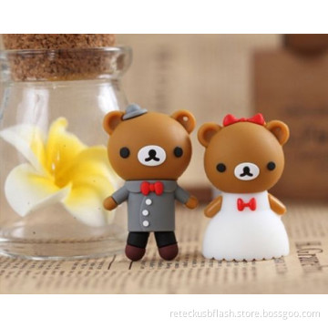 Cartoon Bear Bride Groom Usb Flash Drive